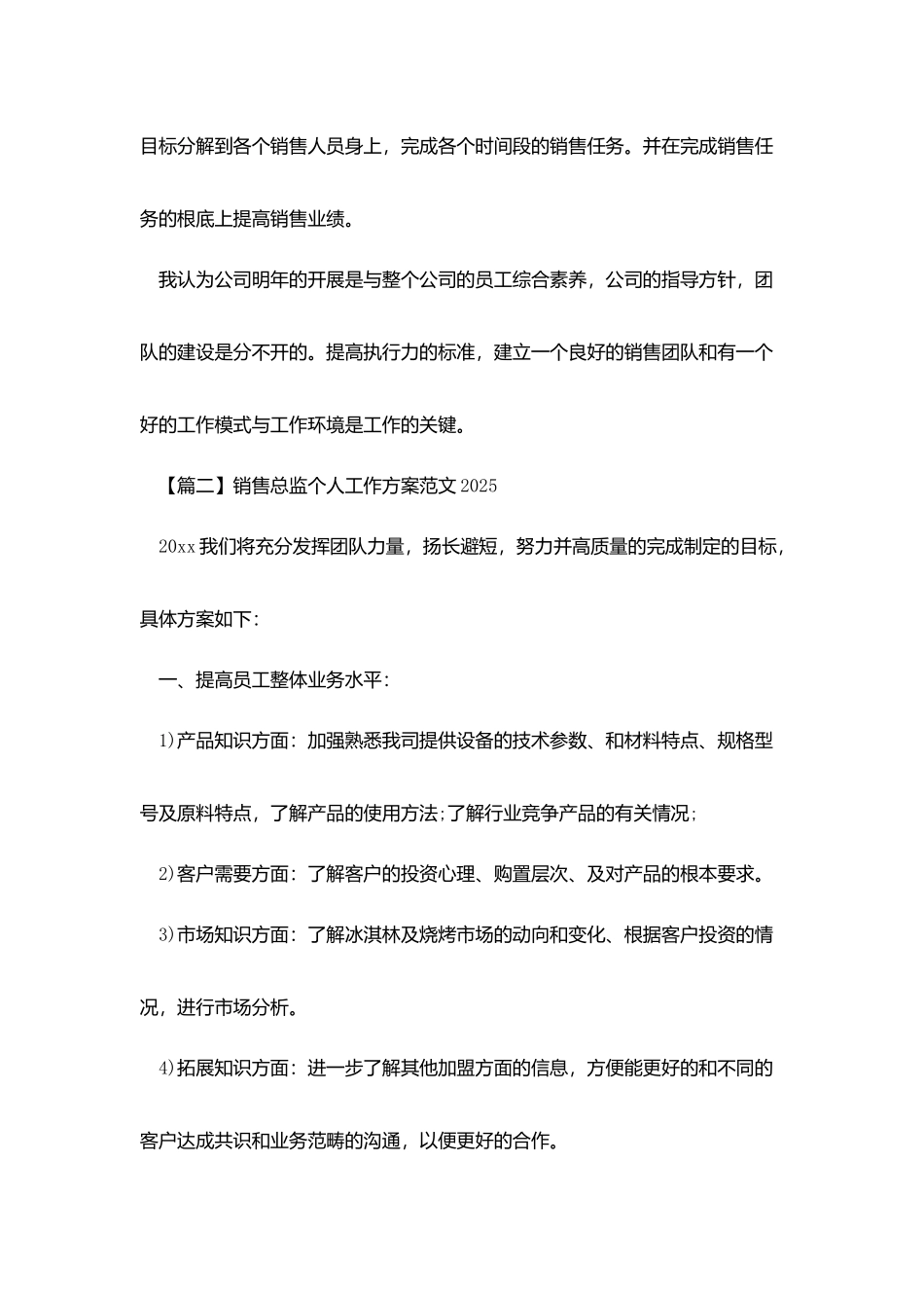 销售总监个人工作计划范文2025_第3页