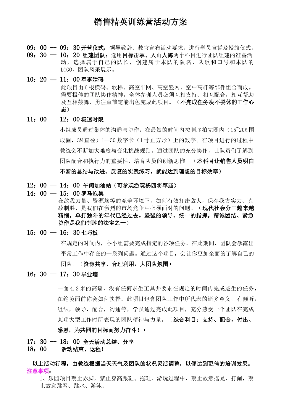 销售精英训练营一天行程_第1页