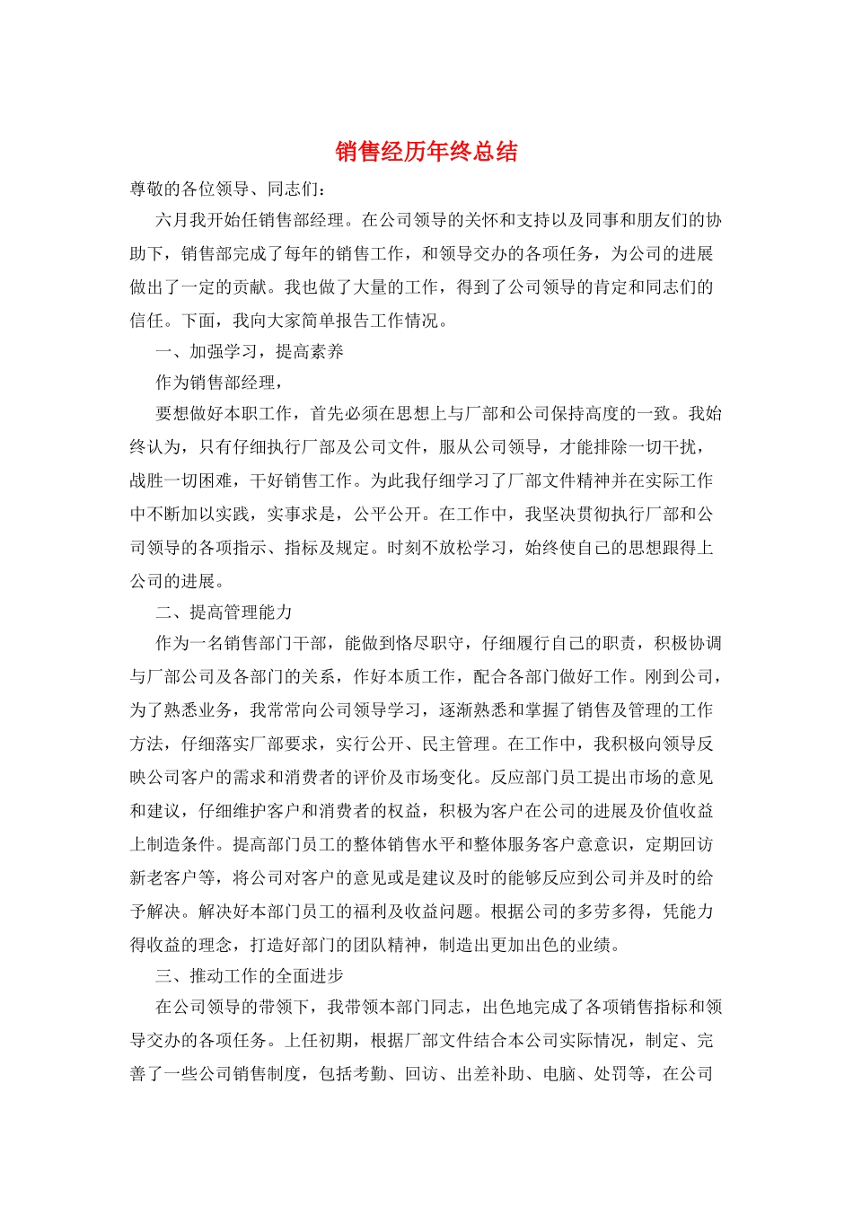 销售经历年终总结_第1页