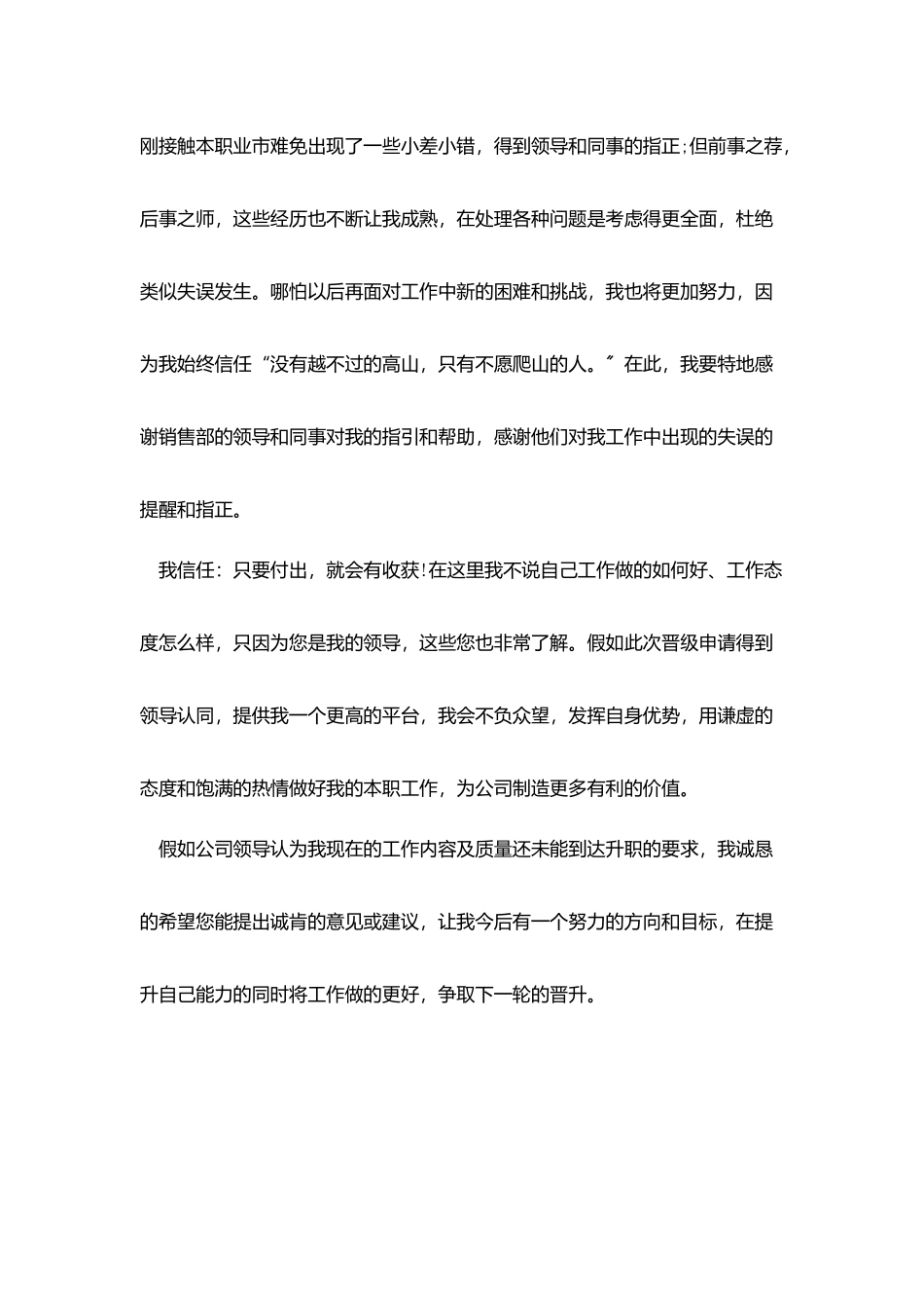 销售经理升职自荐书_第2页