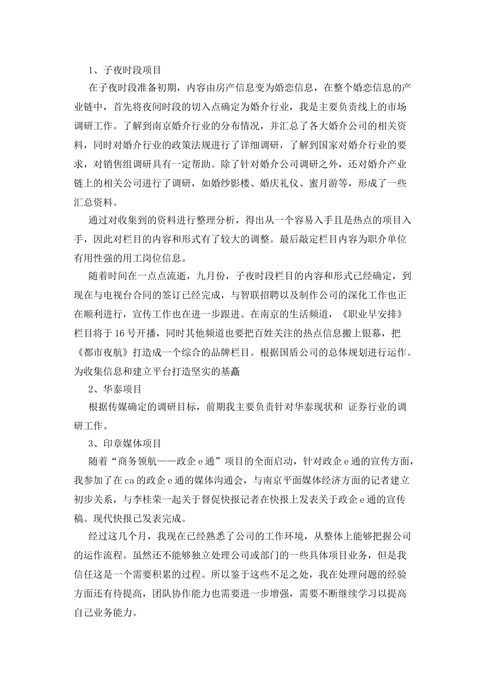 销售试用期转正工作总结3篇_第2页