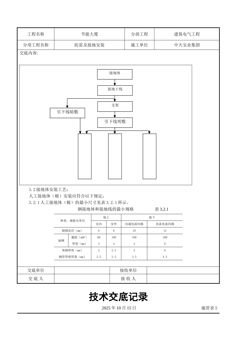防雷及接地安装交底记录_第3页