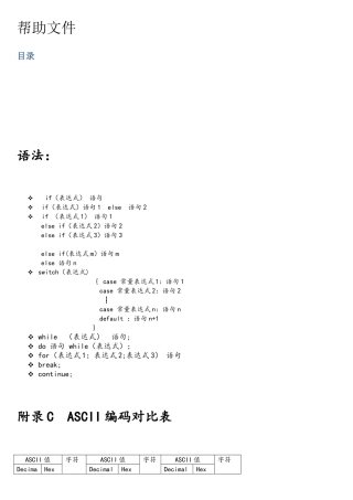 附录D-C语言常用库函数