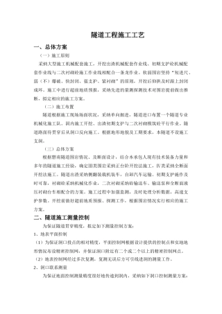 隧道工程施工工艺