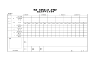 隧道洞身开挖自检表