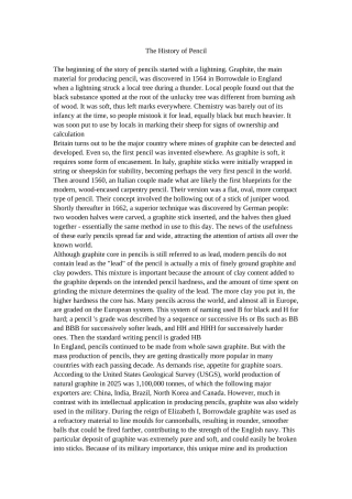 雅思备考练习提升-The History of Pencil更新