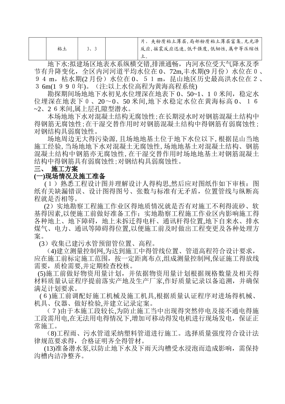 雨、污水管道沟槽开挖专项施工方案_第2页