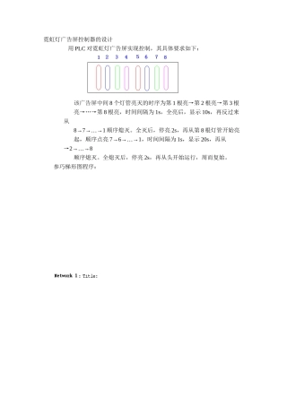 霓虹灯广告屏控制plc编程