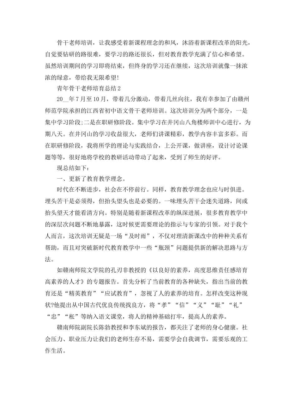 青年骨干教师培养总结5篇_第3页