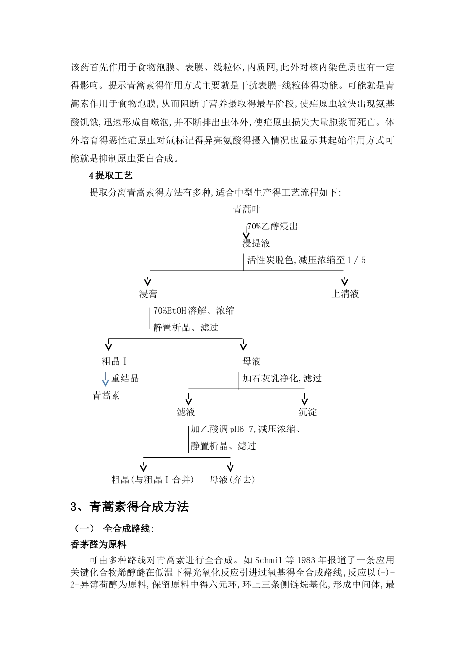 青蒿素的性质及合成_第3页