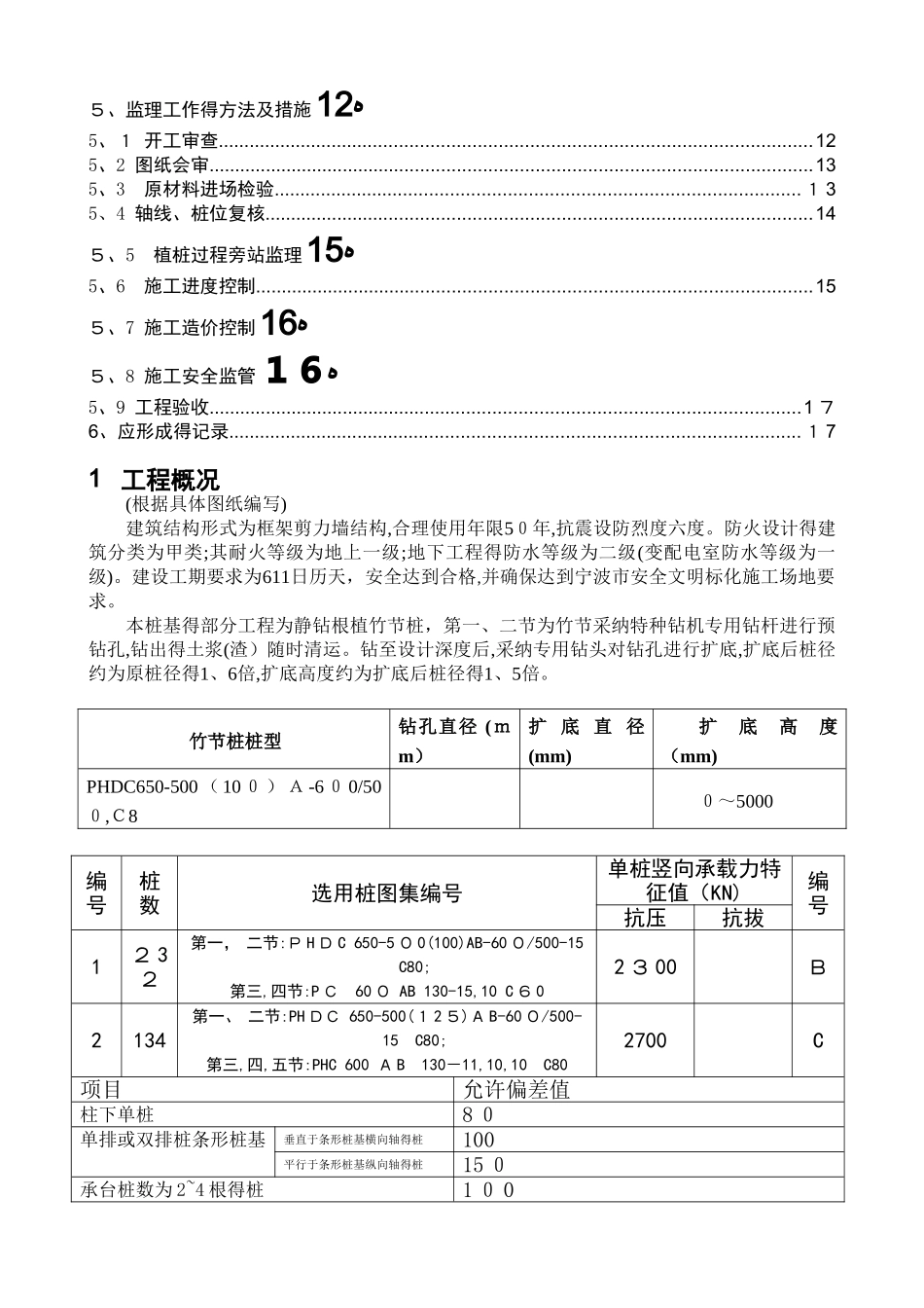 静钻根植竹节桩监理实施细则_第2页
