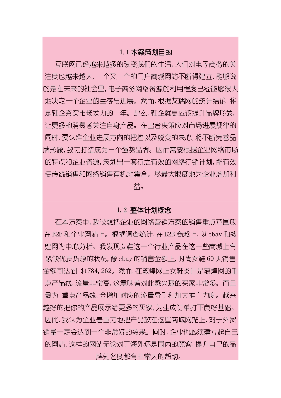 鞋网络营销策划方案_第3页