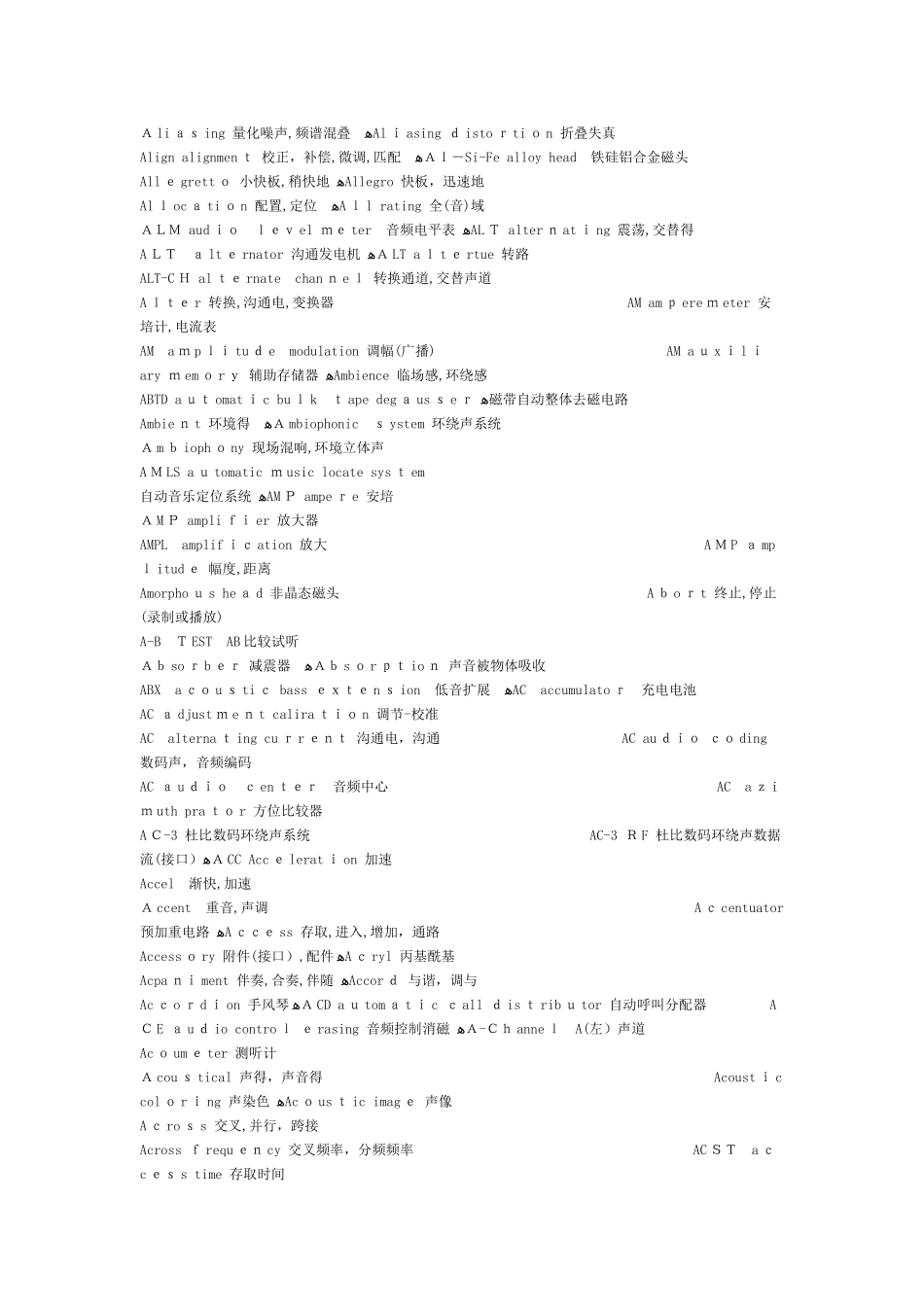 音响专业术语中英对照_第2页