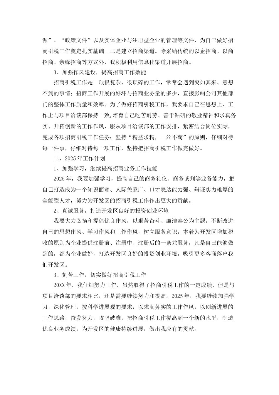 项目招商的年终总结范文_第2页