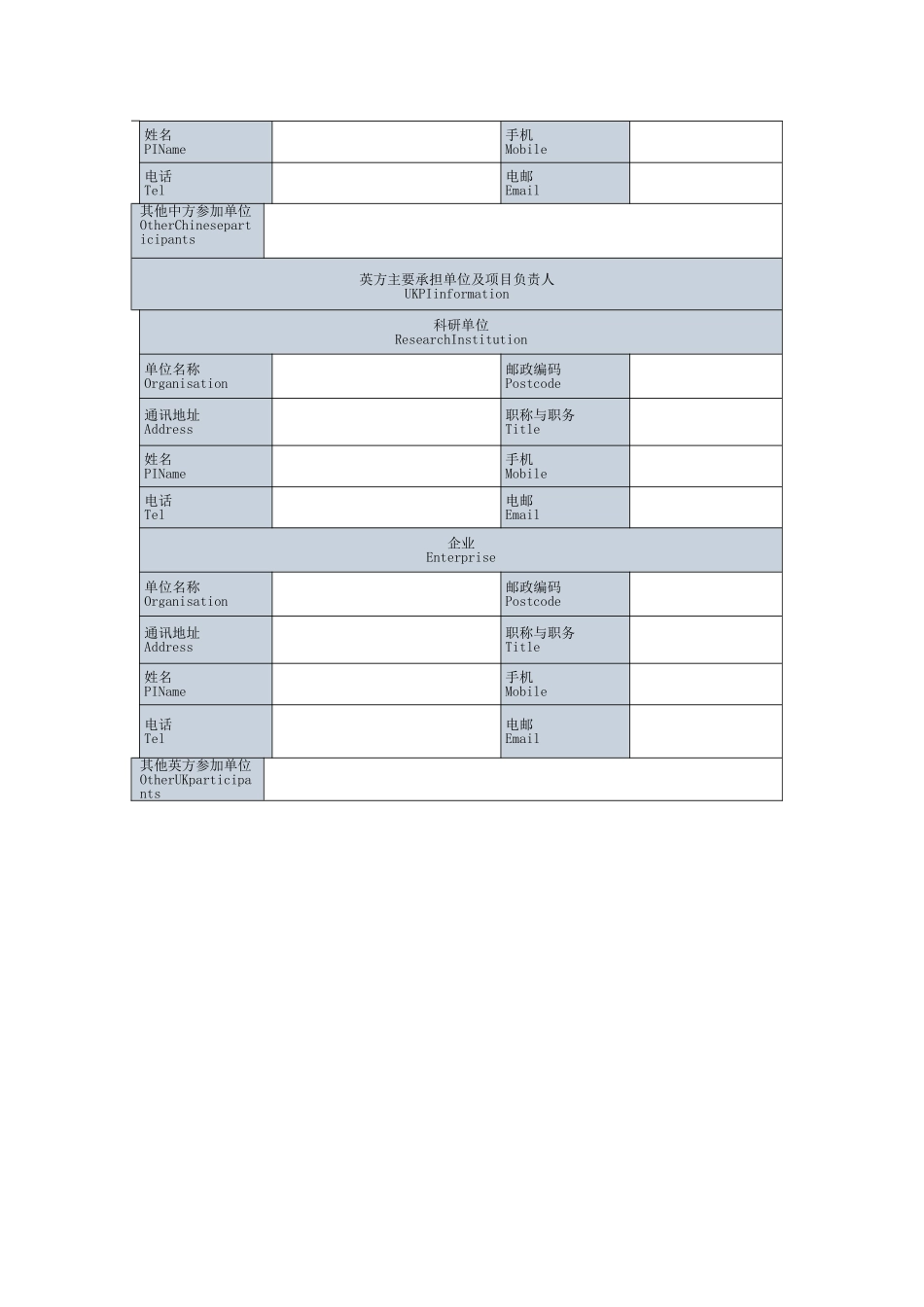 项目概要信息表格（标准版）_第2页