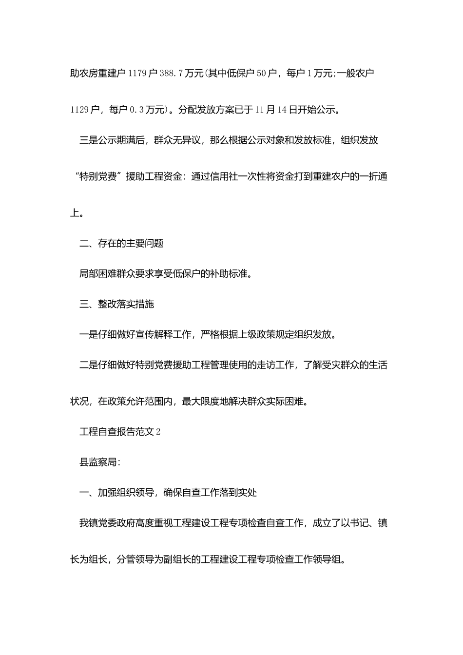 项目自查报告范文_第3页