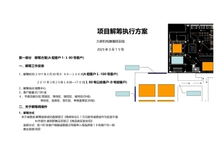 项目解筹执行方案