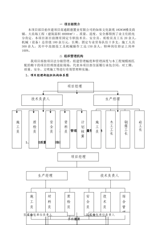 项目部组织管理机构简介