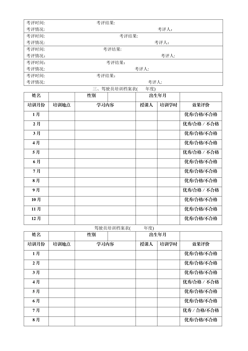 驾驶员安全信息档案表_第3页