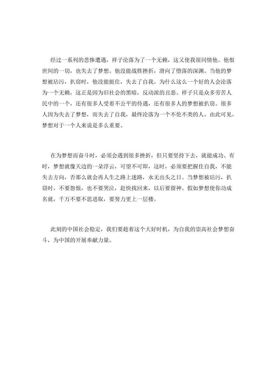 骆驼祥子读后感800字(八)_第2页