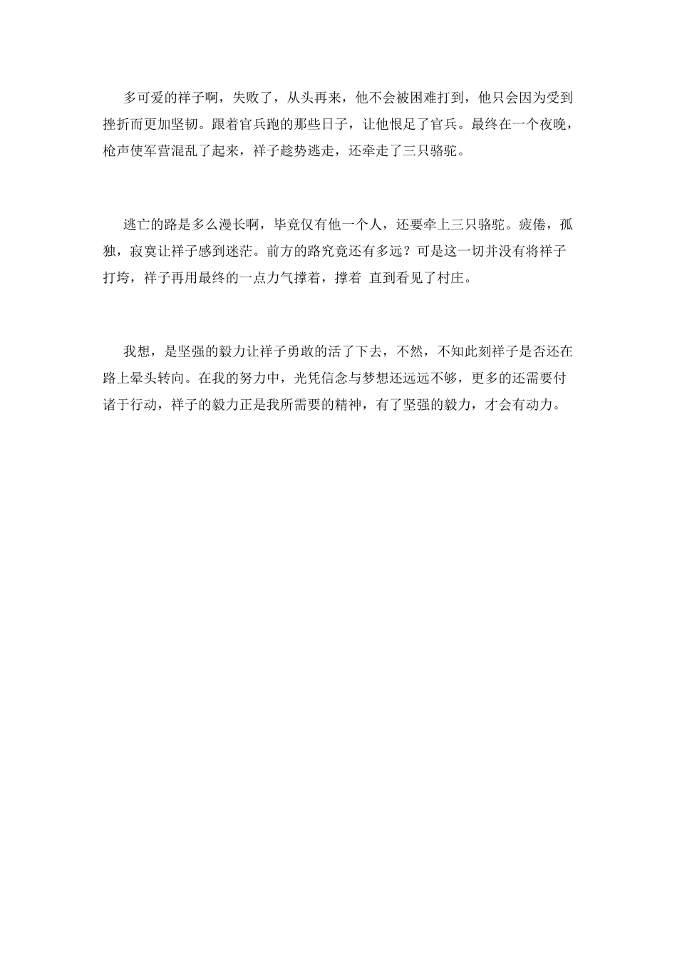 骆驼祥子读后感800字(十一)_第3页