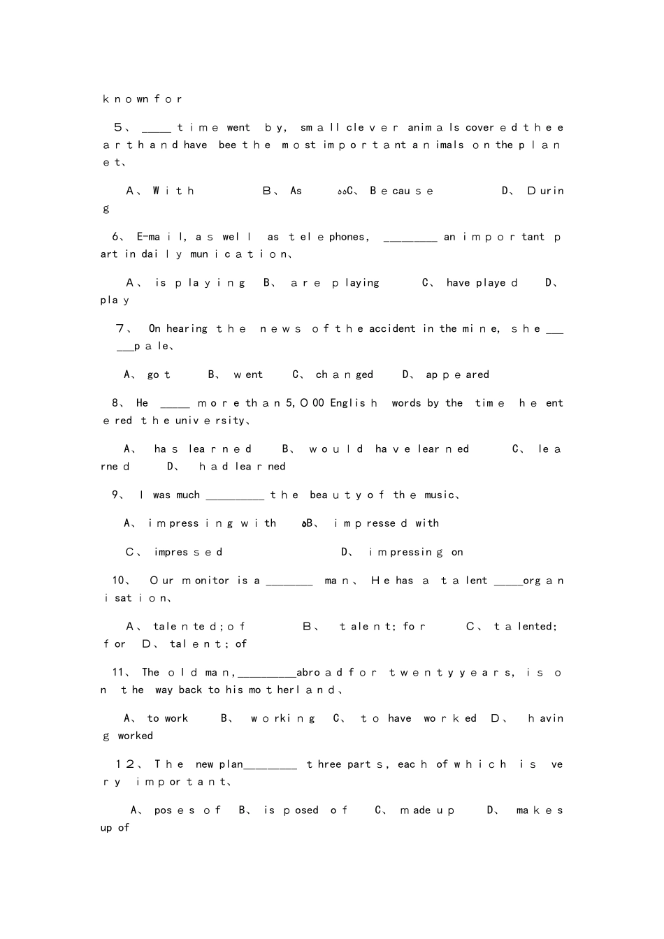 高一英语外研社版必修二 Module 3 Music练习题_第2页