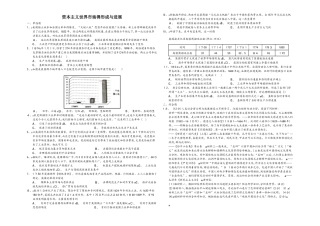 高三历史一轮复习人教版必修二单元测试：资本主义世界市场的形成与发展