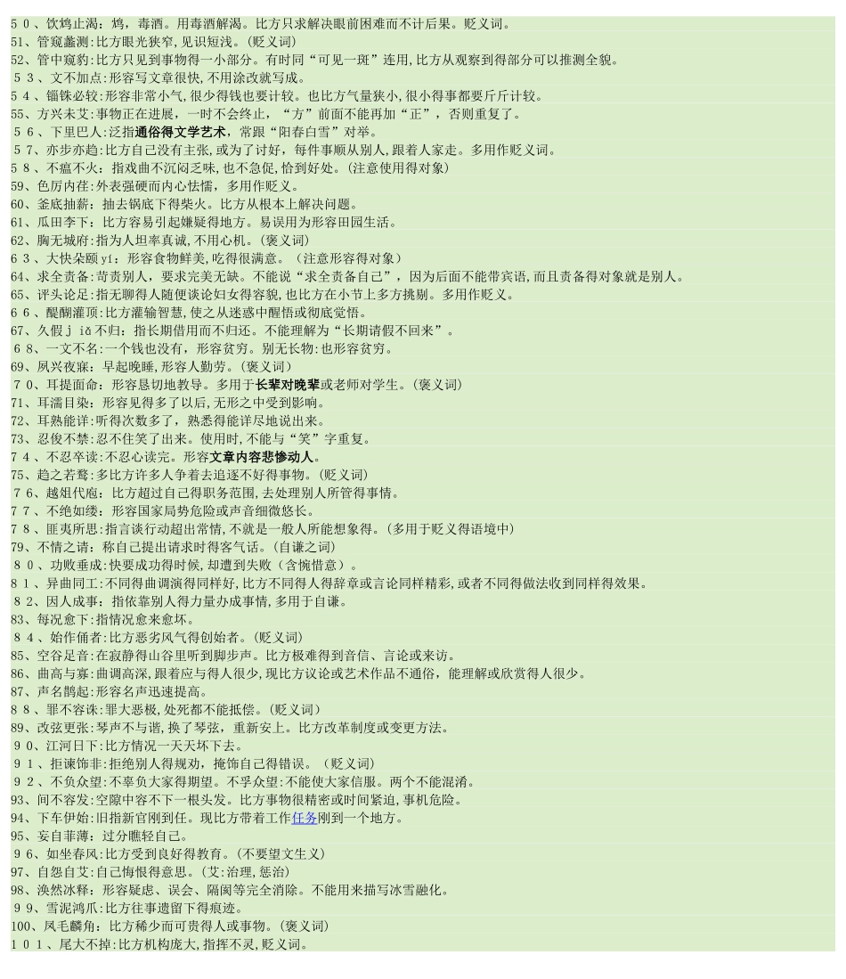 高中常见成语辨析_第2页