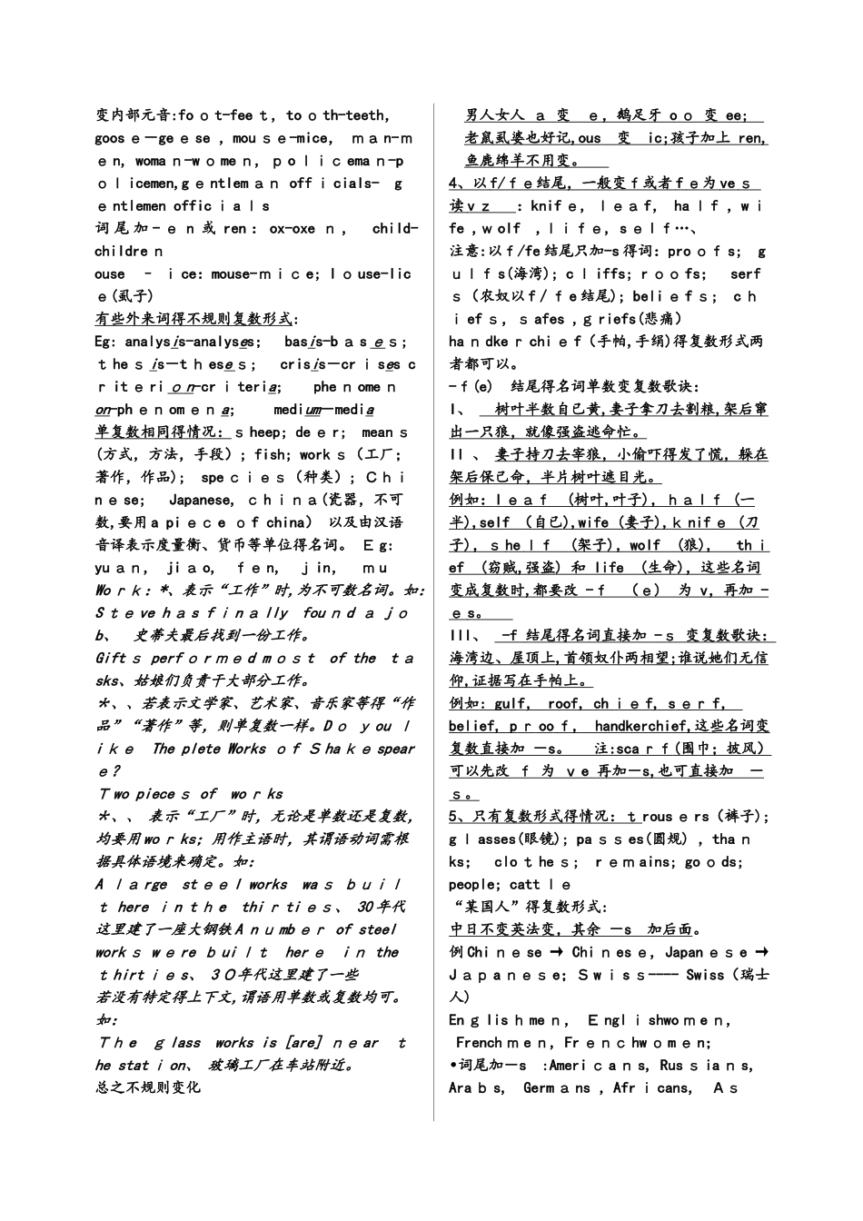 高中英语一轮复习语法专题名词讲解_第3页