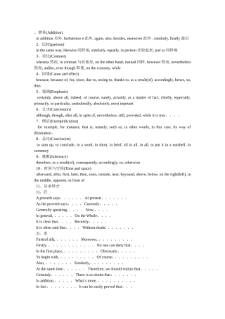 高中英语作文高级词汇替换大全