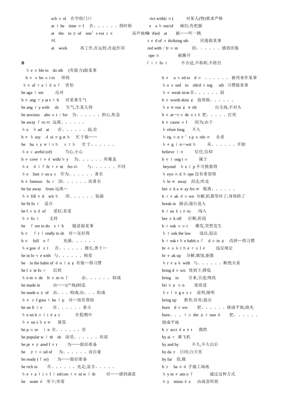 高中英语短语大全_第2页