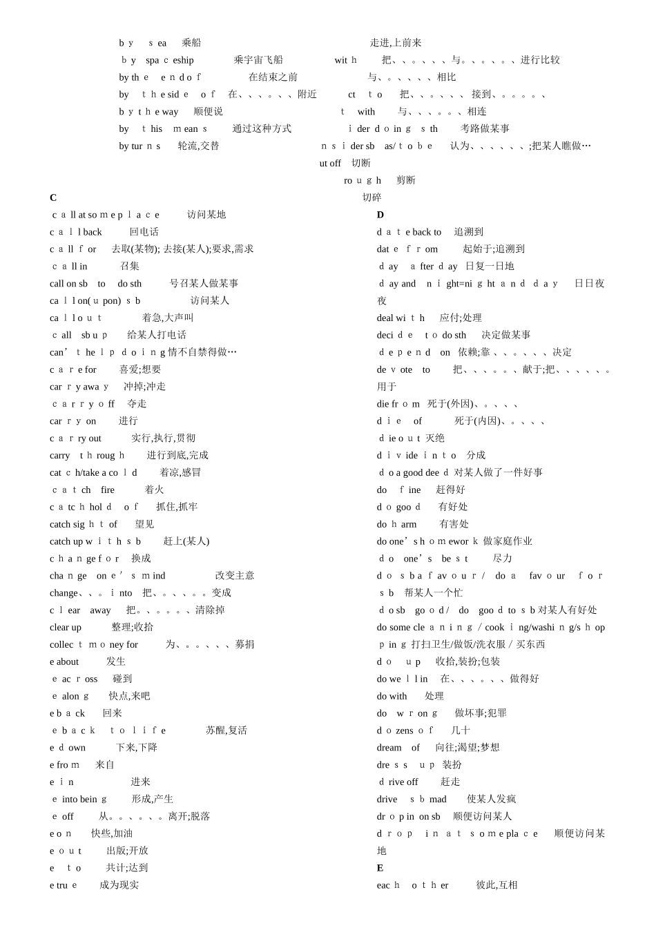 高中英语短语大全_第3页