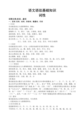 高中语文基础知识之语法