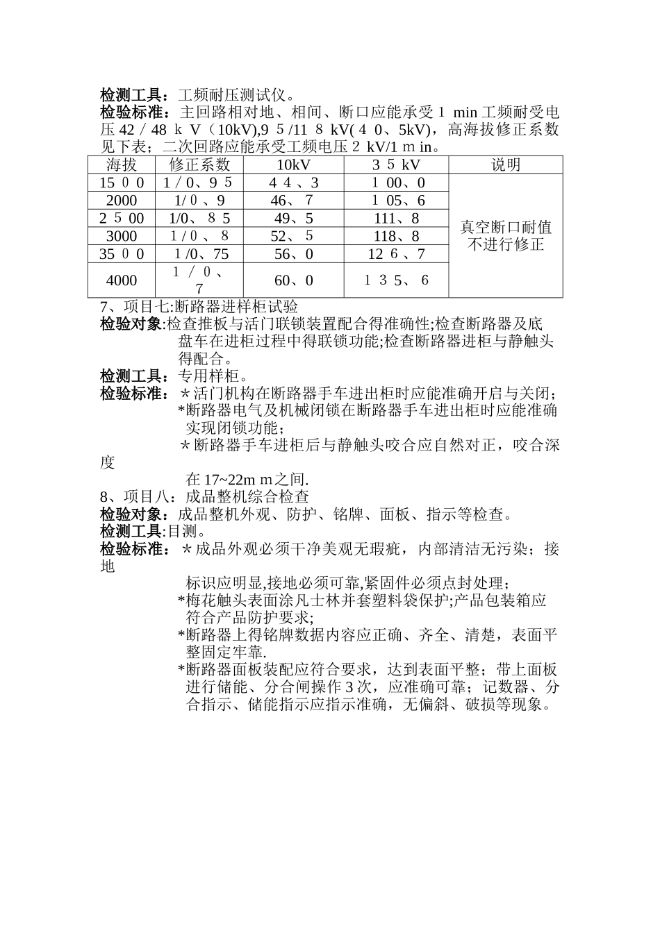 高压真空断路器检验标准_第3页