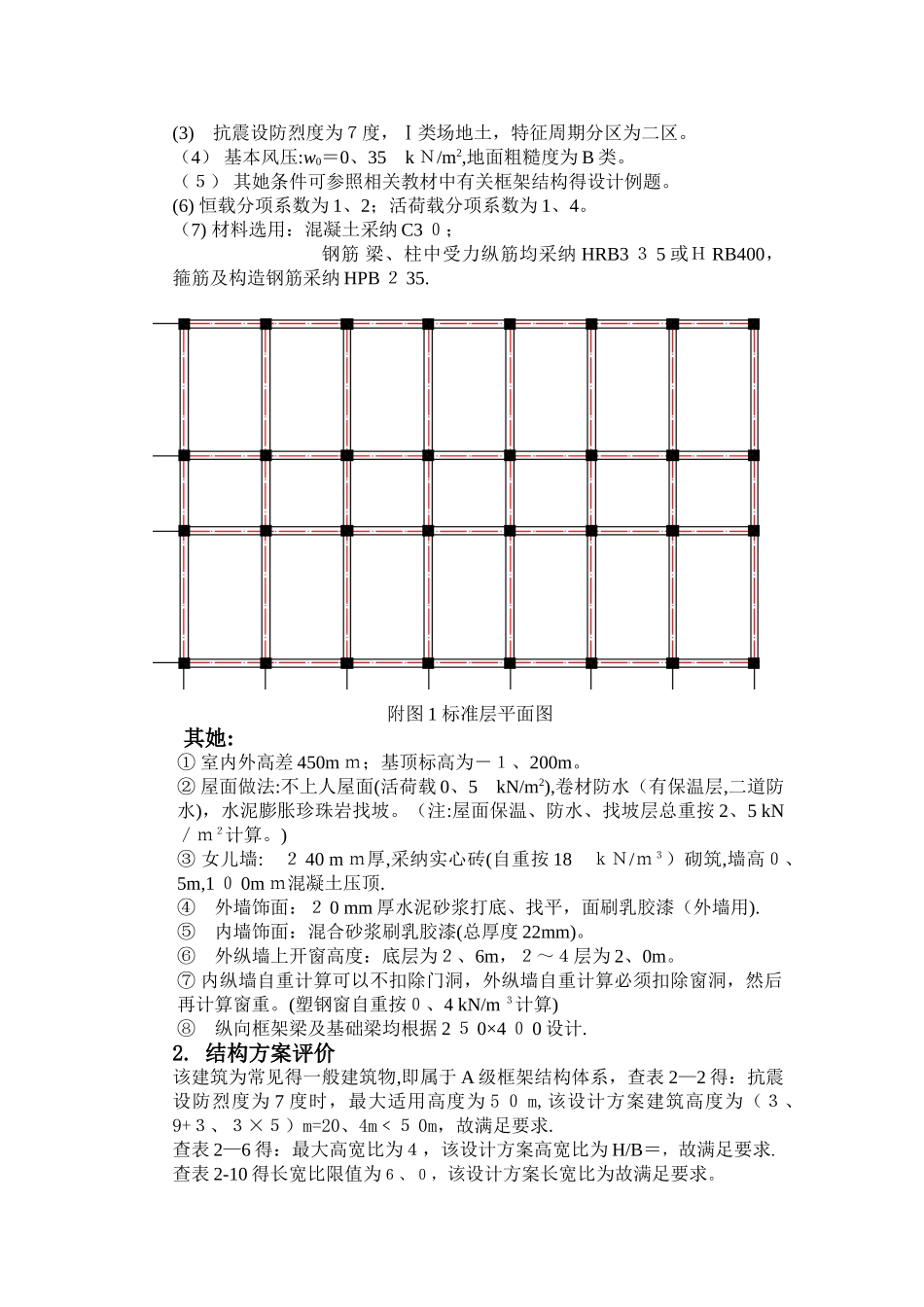 高层建筑结构课程设计_第3页