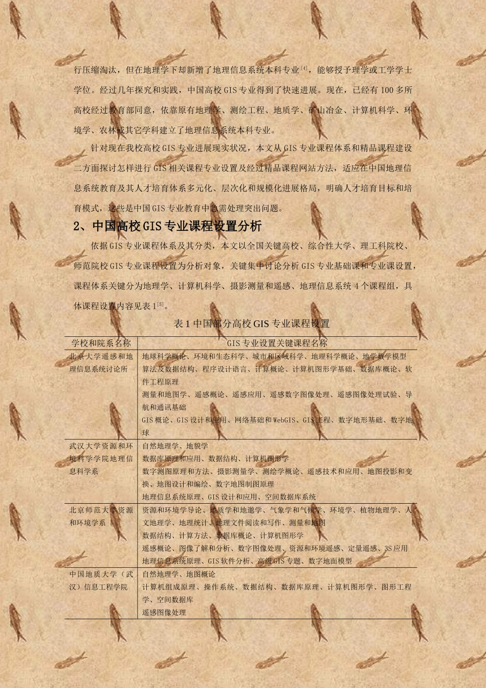 高校GIS专业课程标准体系与精品课程建设_第2页