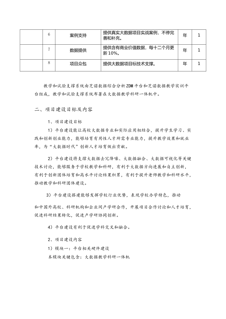 高校大数据专业教学科研平台建设专项方案_第3页