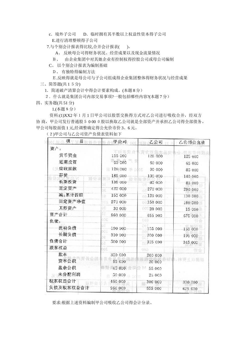 高级财务考试试题及答案1_第3页