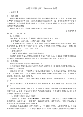 高考古诗词鉴赏精析之托物言志