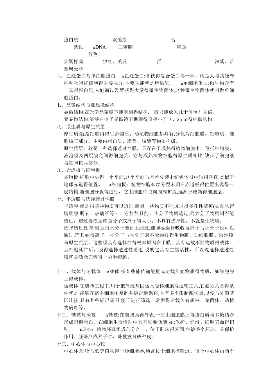 高考生物——易错、易混淆知识点汇总_第2页
