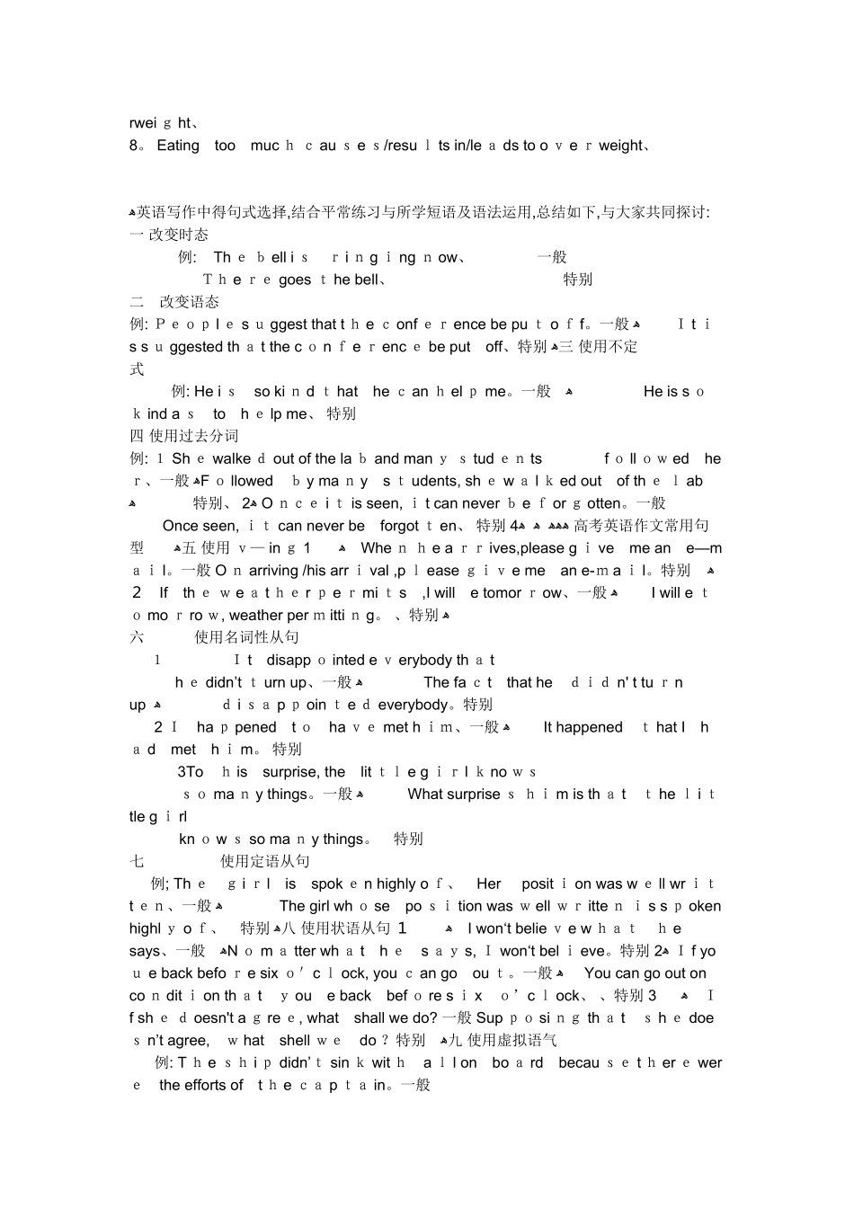 高考英语作文常用句型_第3页