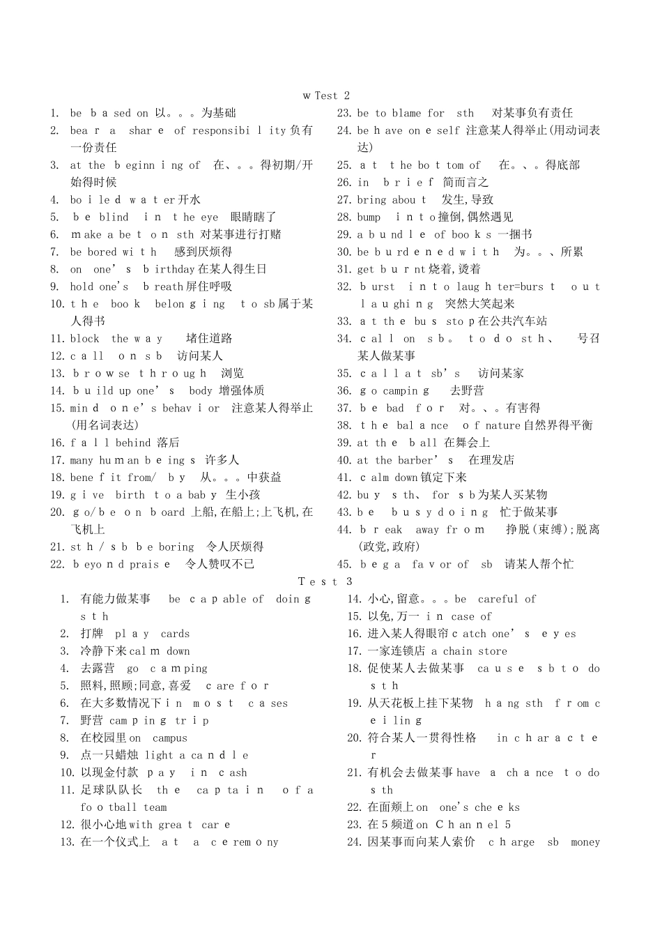 高考英语固定词组大全_第1页