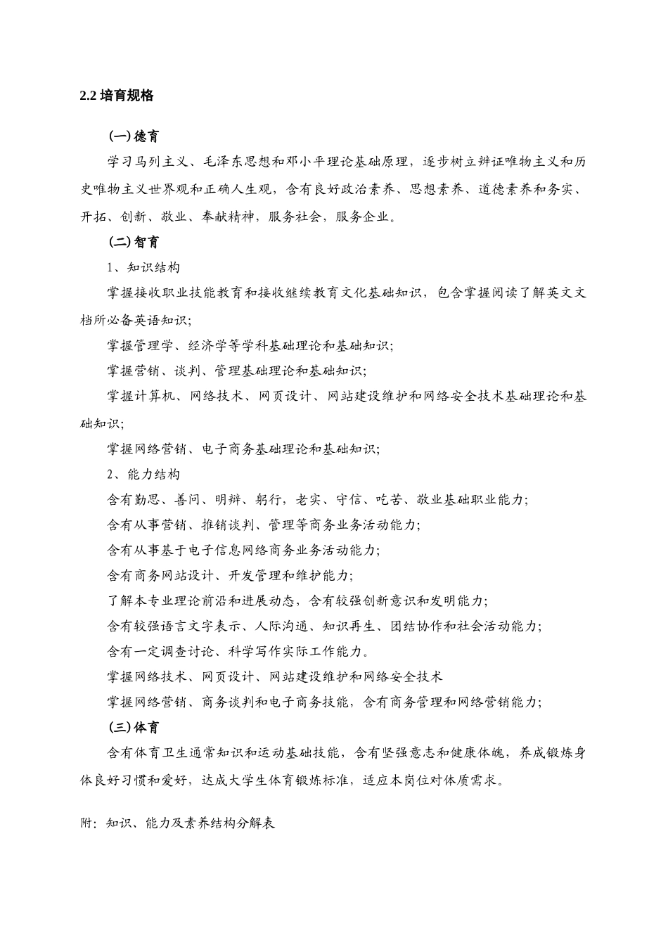 高职电子商务人才培养专项方案_第2页