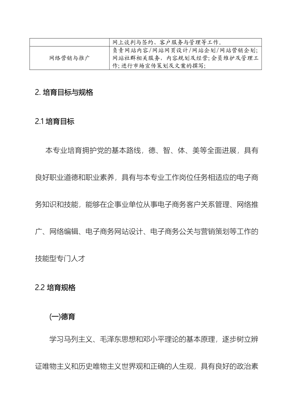 高职电子商务人才培养方案_第3页