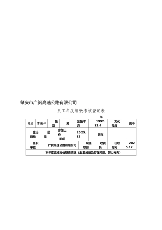 高速收费员年度绩效考核总结