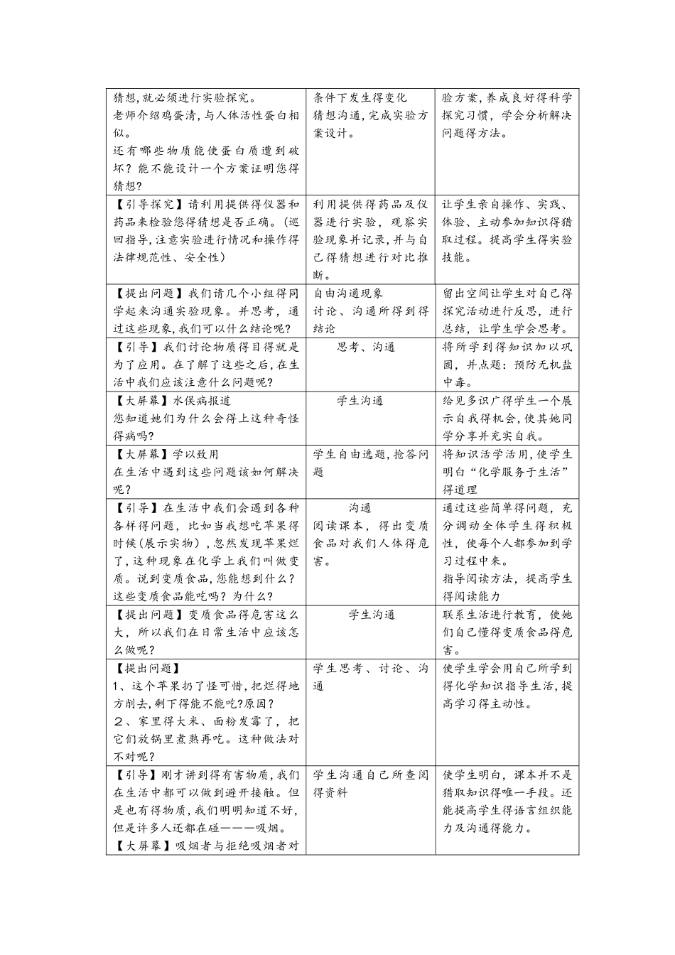 鲁教版九年级化学全册10.3远离有毒物质教学设计_第2页