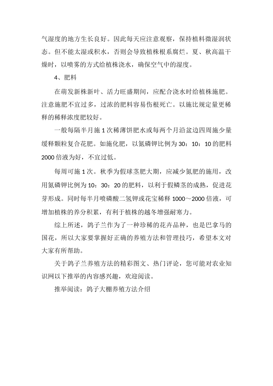 鸽子兰的养殖方法_第2页