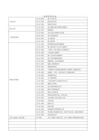 (版)监理内业资料范本