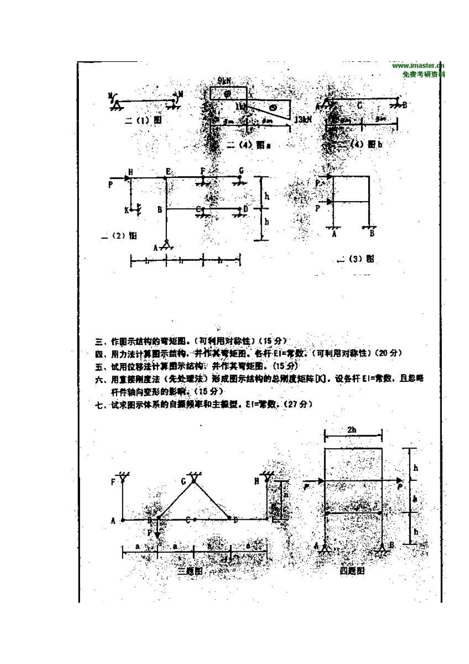 -2025年研究生入学考试结构力学试题_第2页