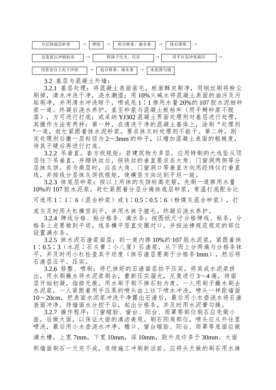 005墙面水刷石施工工艺_第2页